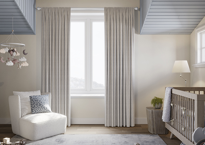 Emily Bond Oscar Stripe, Indigo - Made to Measure Curtains - Image 3